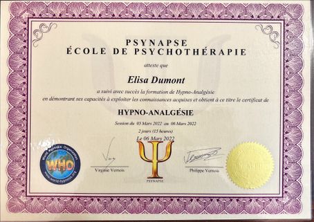 Diplôme Praticien en Hypnose Analgésique à Toulouse